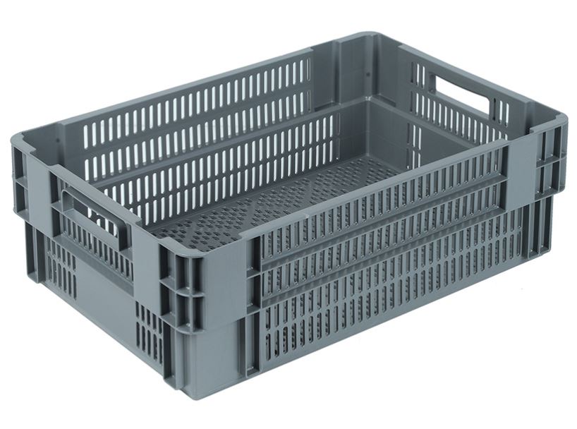 60x40x25 Stack and Nest Plastic Crate Nestable Containers