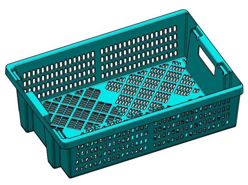Stack and Nest Plastic Crate Meat & Fish Crates