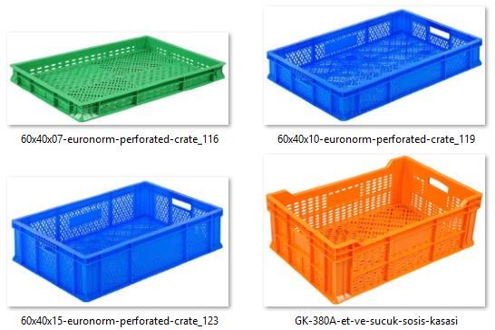 60x40 Perforated Plastic Crates