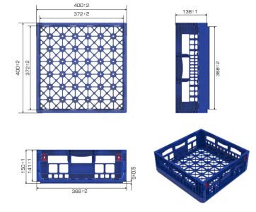 40x40x15 Folding Crate