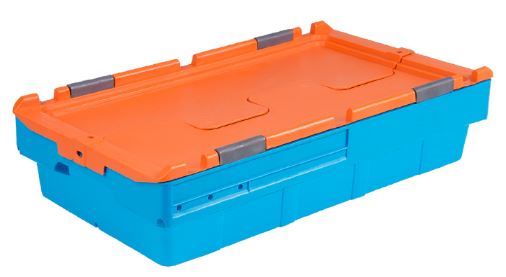 49x30x11 Nestable Container with Hinged Lid
