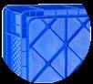 60x40x15 Perforated Side, Solid Base Plastic Crate