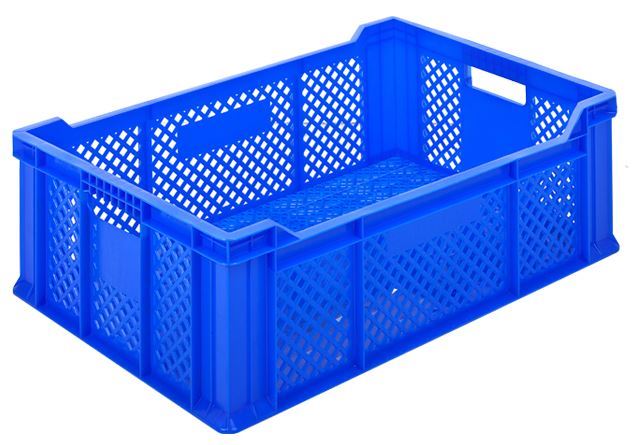 60x40x23 Perforated Plastic Crate with Terrace